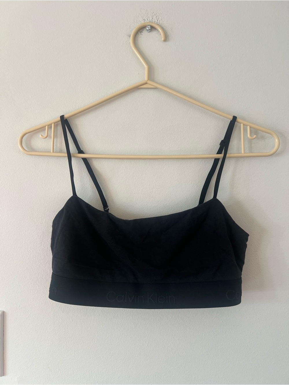 Calvin Klein Black Stretch Bralette with Thin Straps